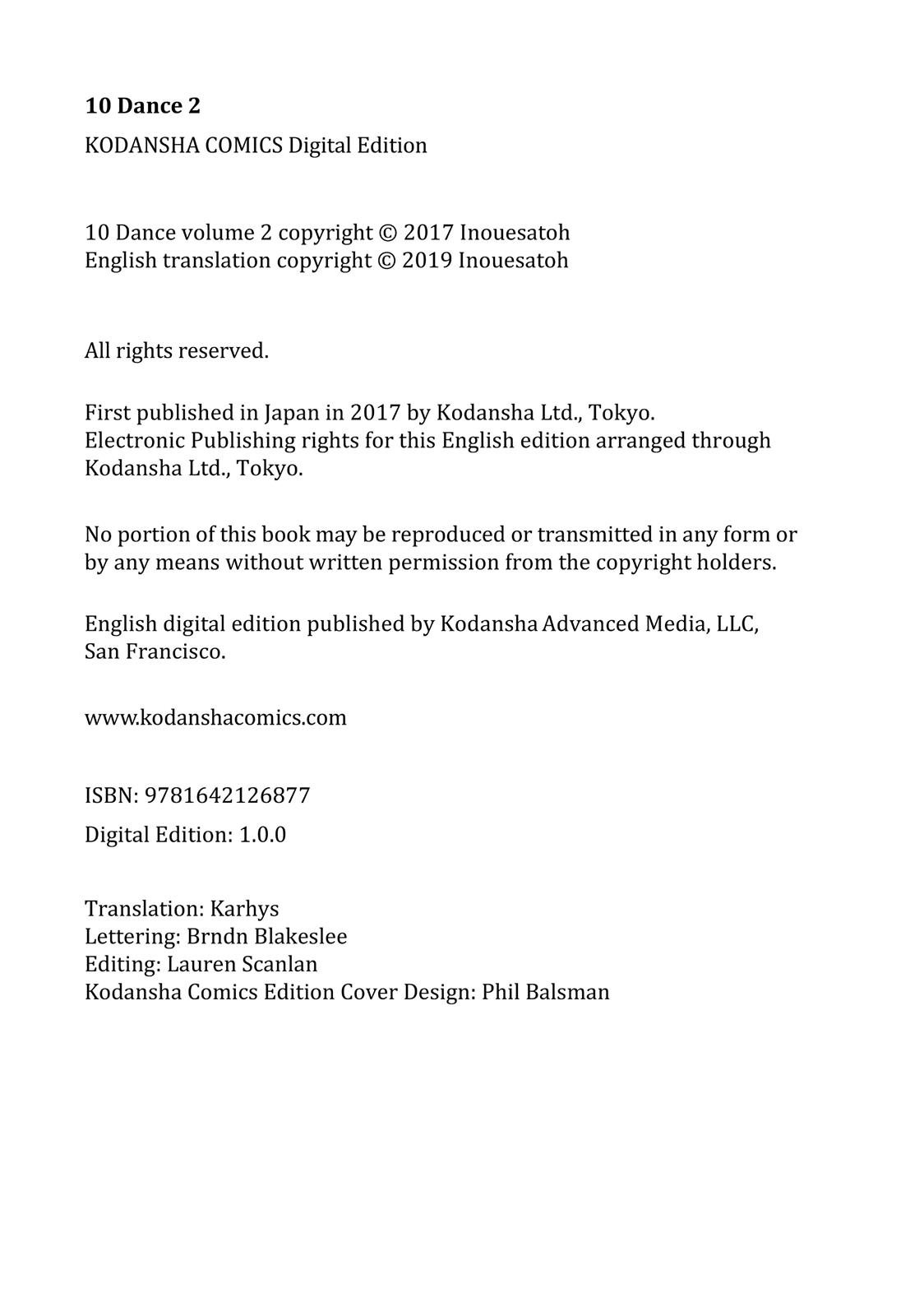 Read 10 Dance ENGLISH Manga Online