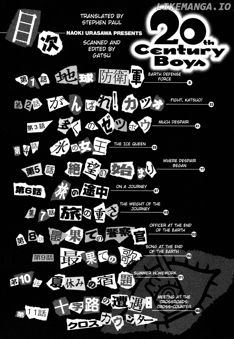 Read 20th Century Boys ENGLISH Manga Online