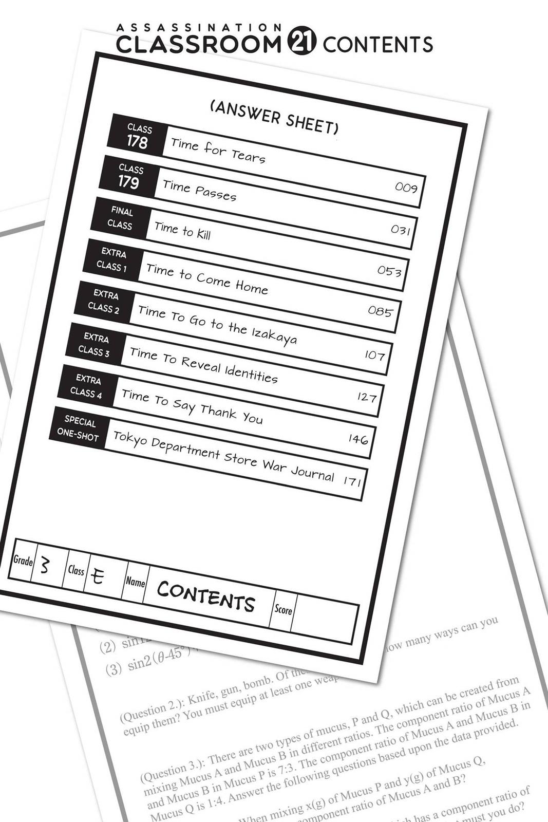 Read Assassination Classroom ENGLISH Manga Online