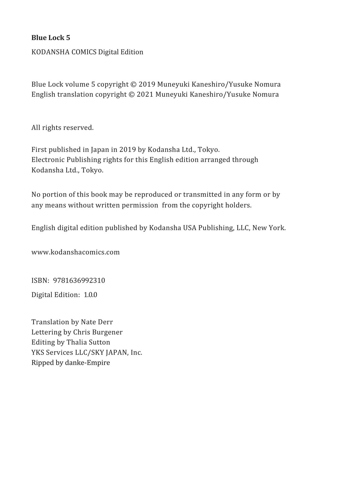 Read Blue Lock ENGLISH Manga Online