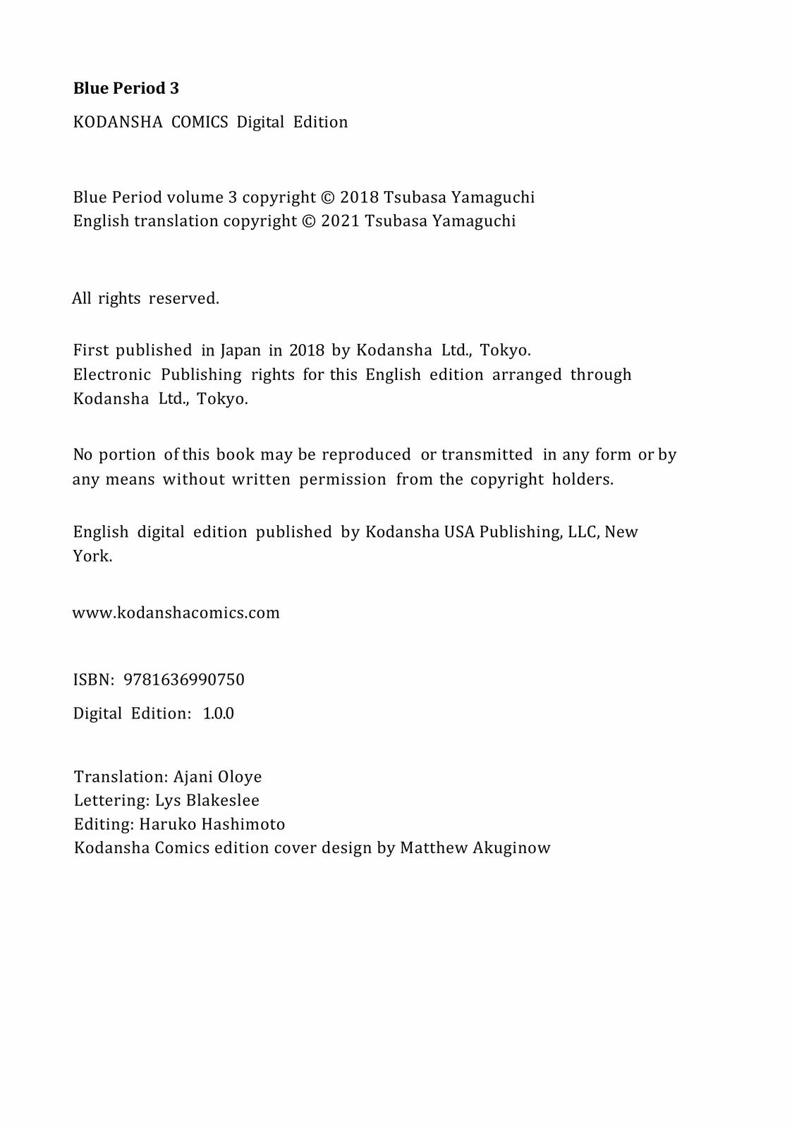 Read Blue Period ENGLISH Manga Online