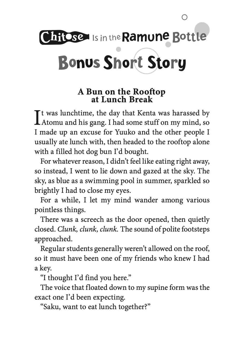 Read Chitose Is in the Ramune Bottle ENGLISH Manga Online