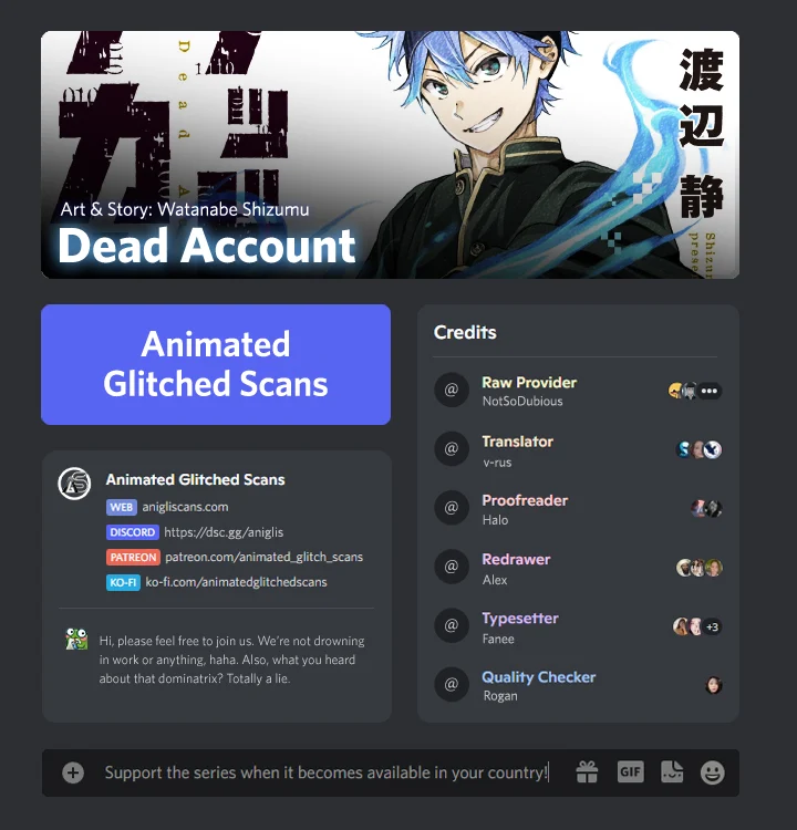 Read Dead Account ENGLISH Manga Online