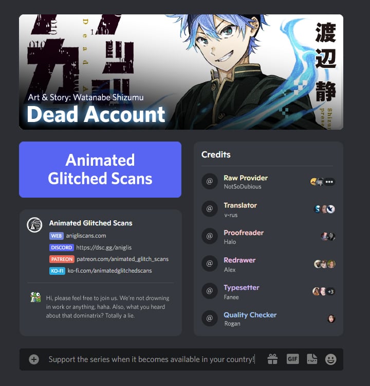 Read Dead Account ENGLISH Manga Online