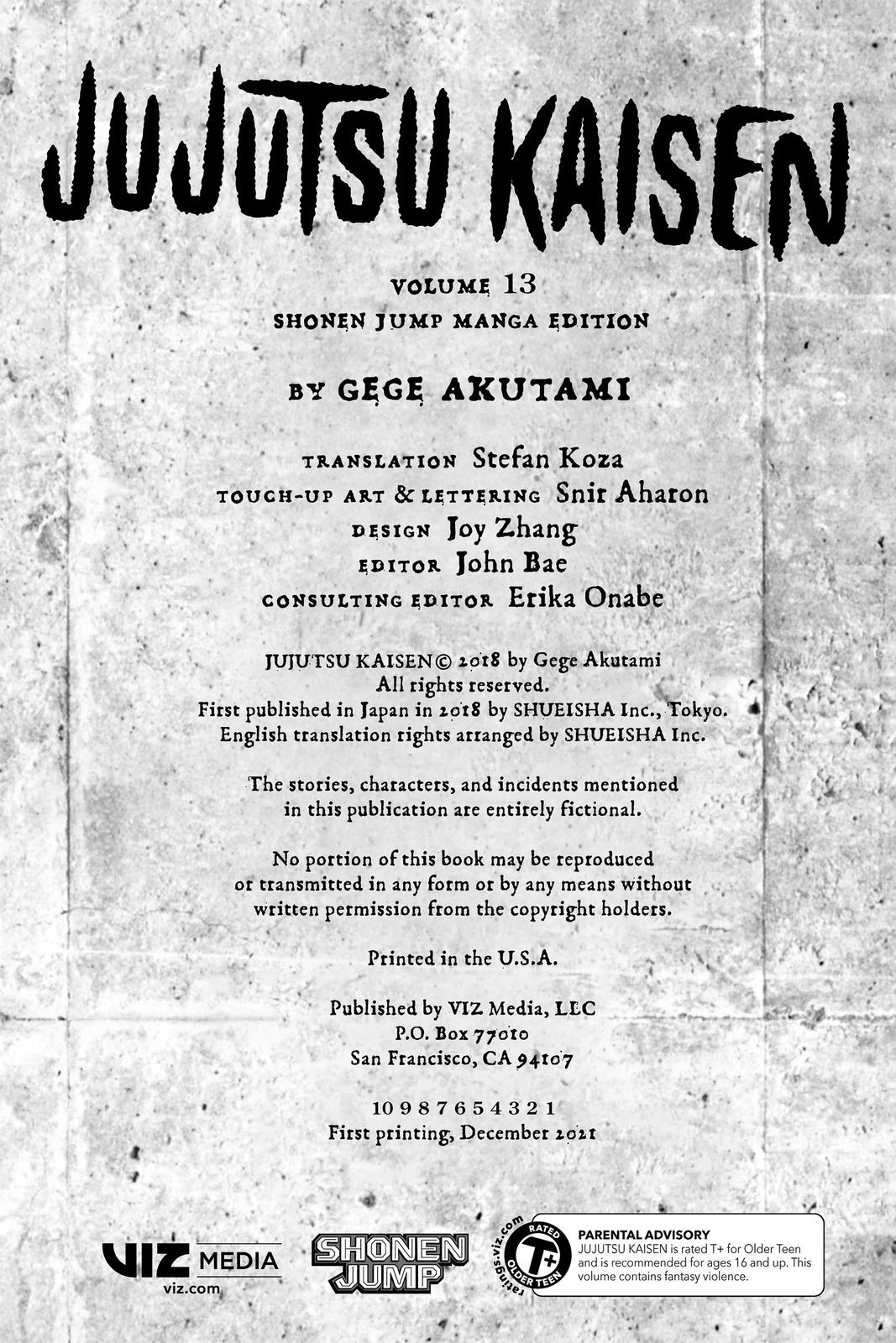 Read Jujutsu Kaisen ENGLISH Manga Online