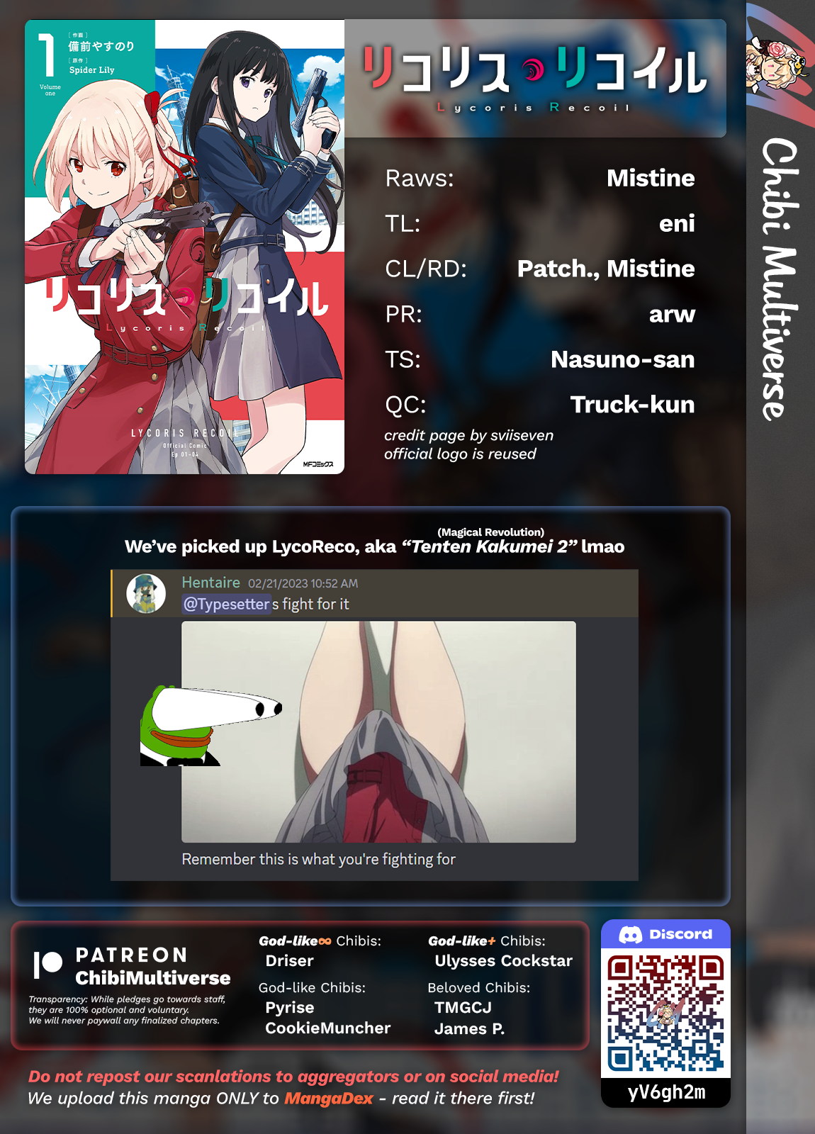 Read Lycoris Recoil ENGLISH Manga Online