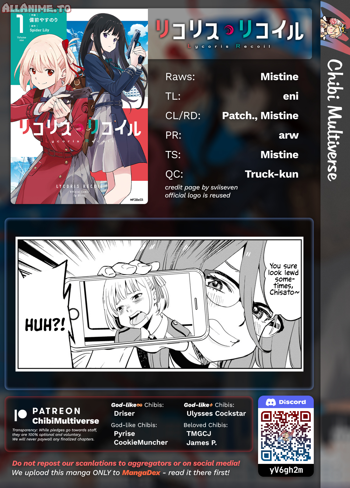 Read Lycoris Recoil ENGLISH Manga Online