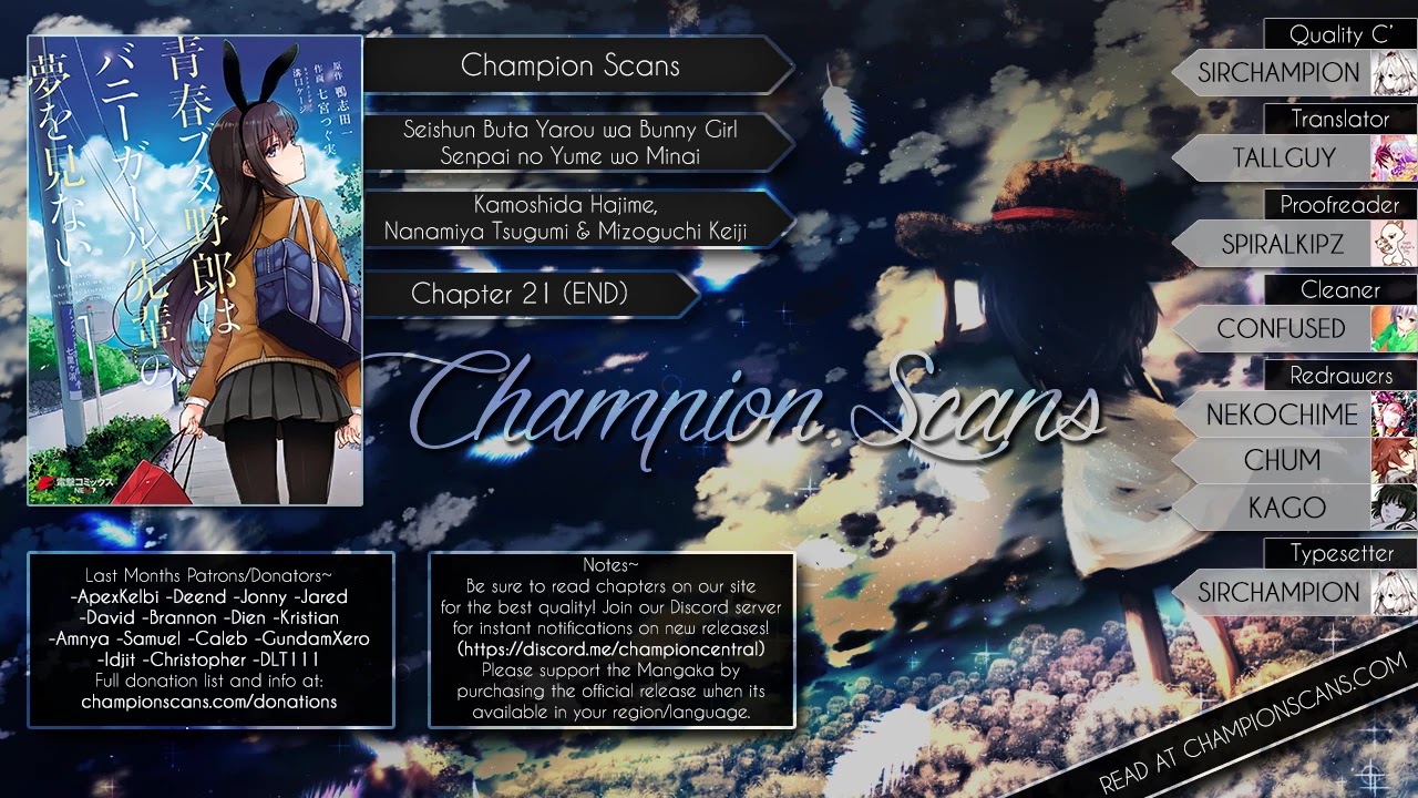 Read Rascal Does Not Dream of Bunny Girl Senpai ENGLISH Manga Online