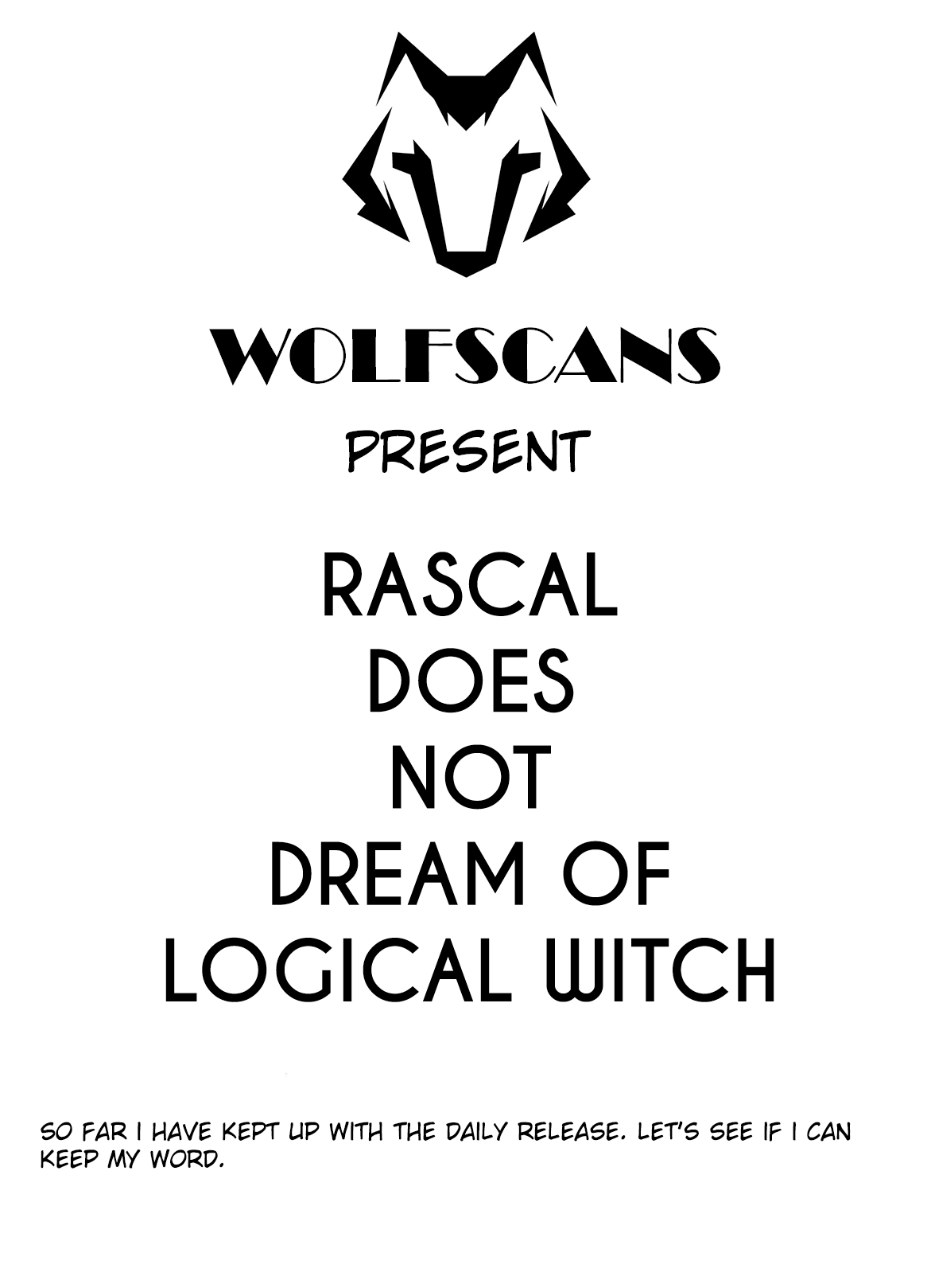 Read Rascal Does Not Dream of Logical Witch ENGLISH Manga Online