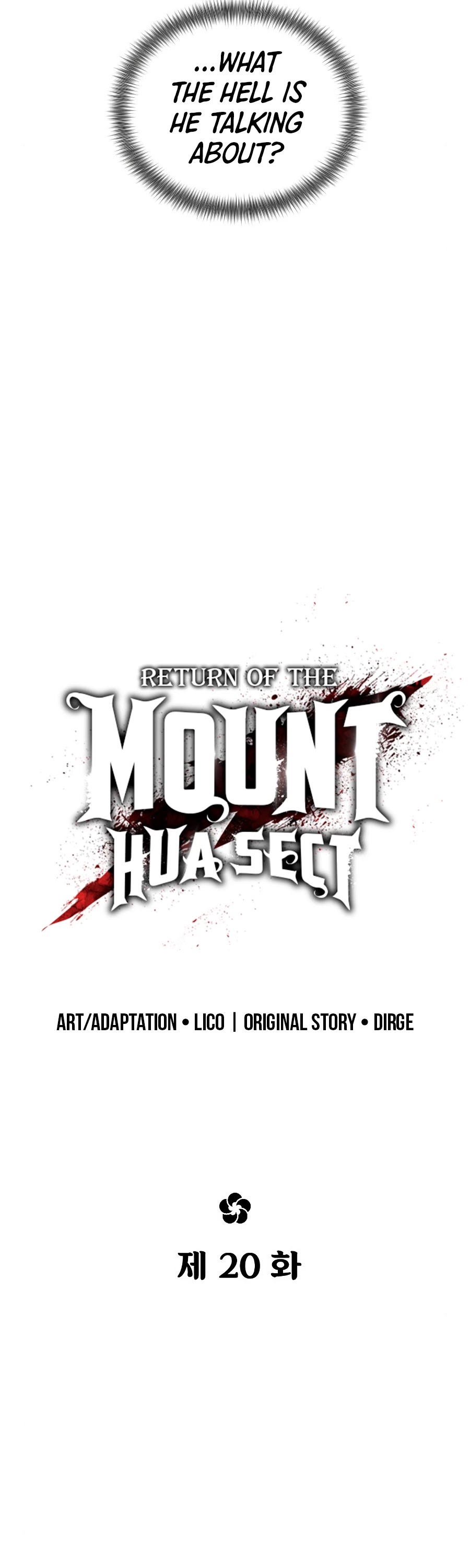 Read Return of the Mount Hua Sect ENGLISH Manga Online