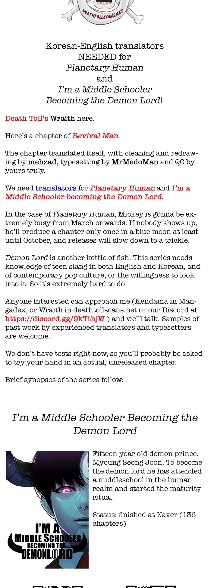 Read Revival Man ENGLISH Manga Online