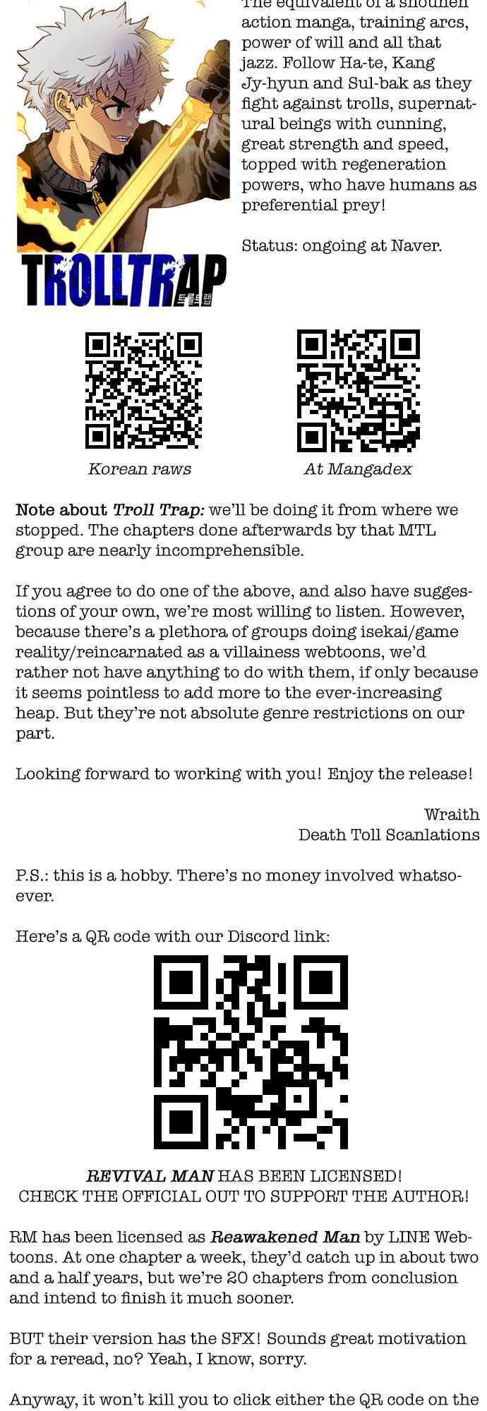 Read Revival Man ENGLISH Manga Online