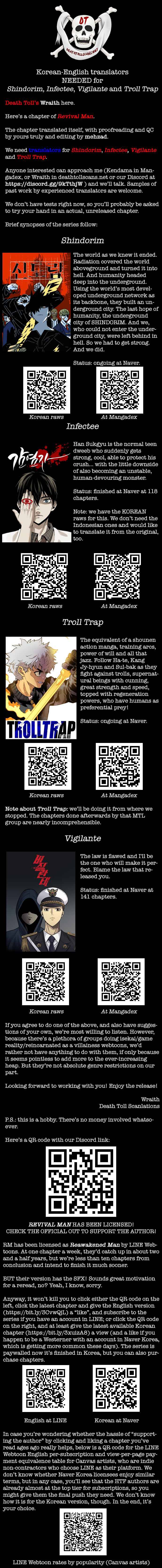 Read Revival Man ENGLISH Manga Online