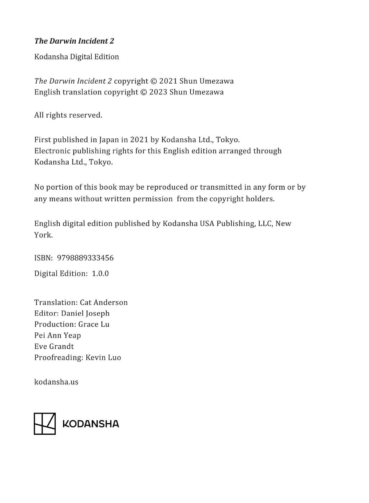 Read The Darwin Incident ENGLISH Manga Online