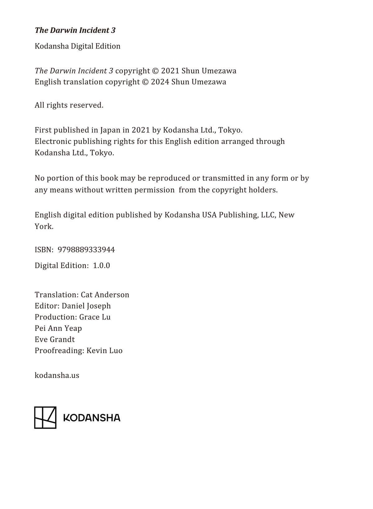 Read The Darwin Incident ENGLISH Manga Online