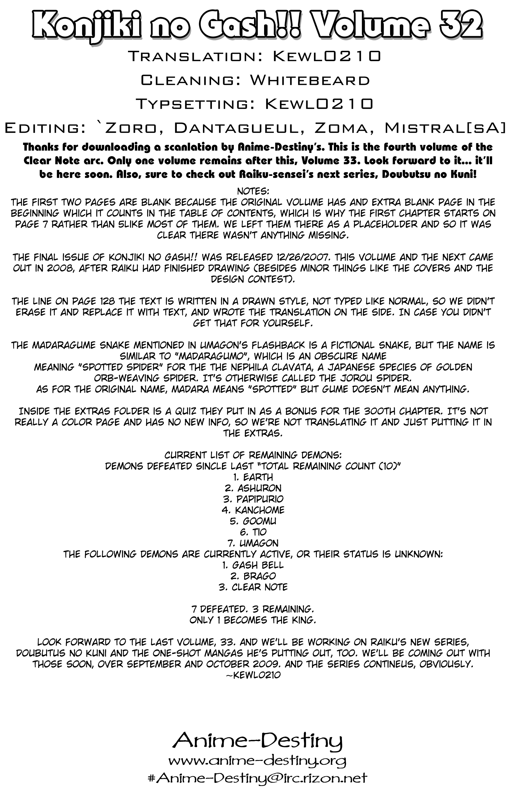 Read Zatch Bell! ENGLISH Manga Online