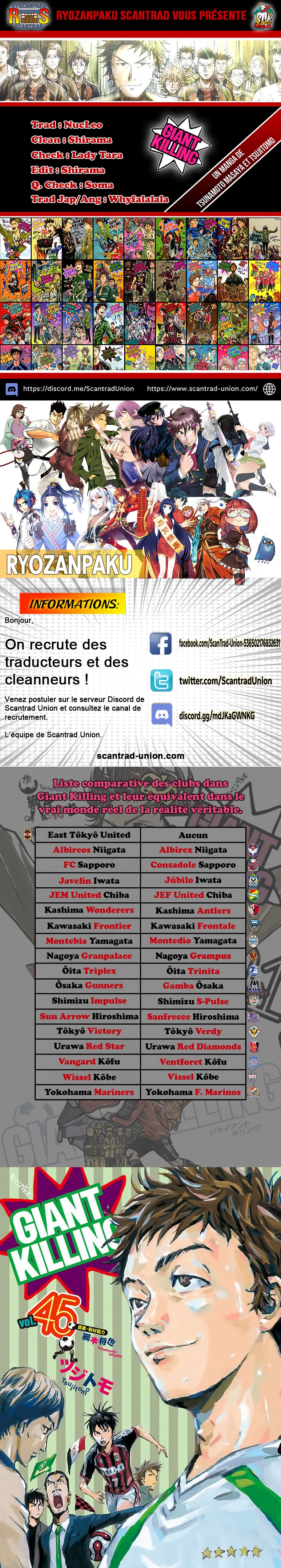 Read Giant Killing FRANCAIS Manga Online