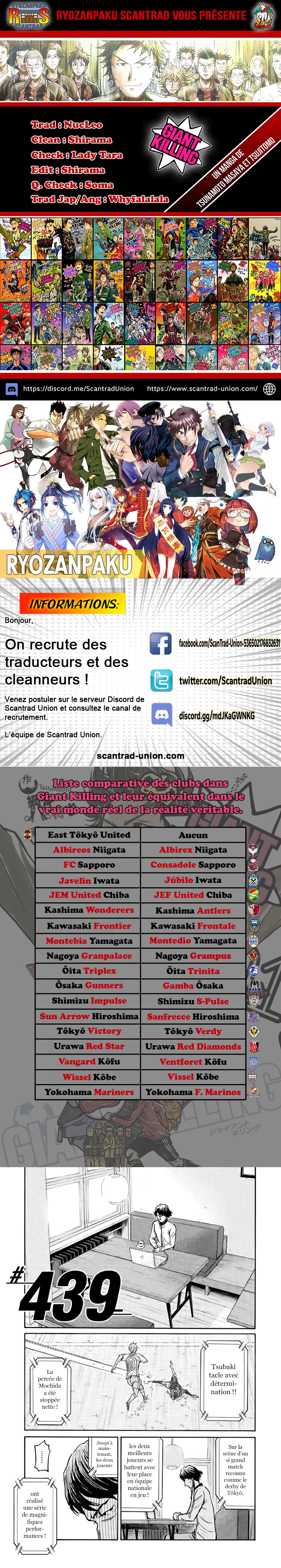 Read Giant Killing FRANCAIS Manga Online