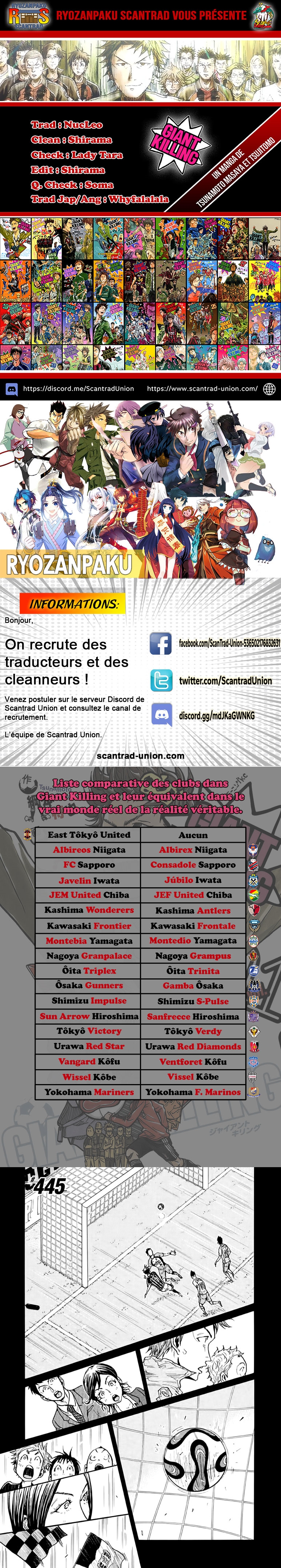 Read Giant Killing FRANCAIS Manga Online