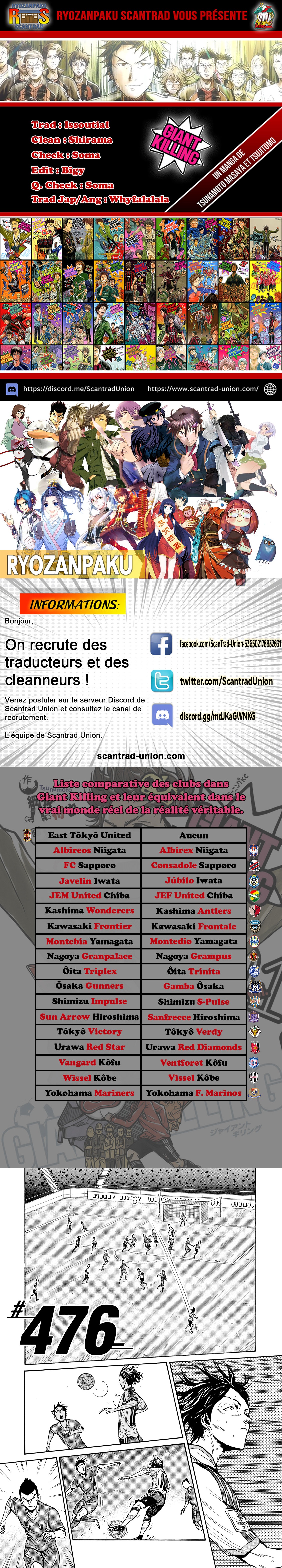 Read Giant Killing FRANCAIS Manga Online