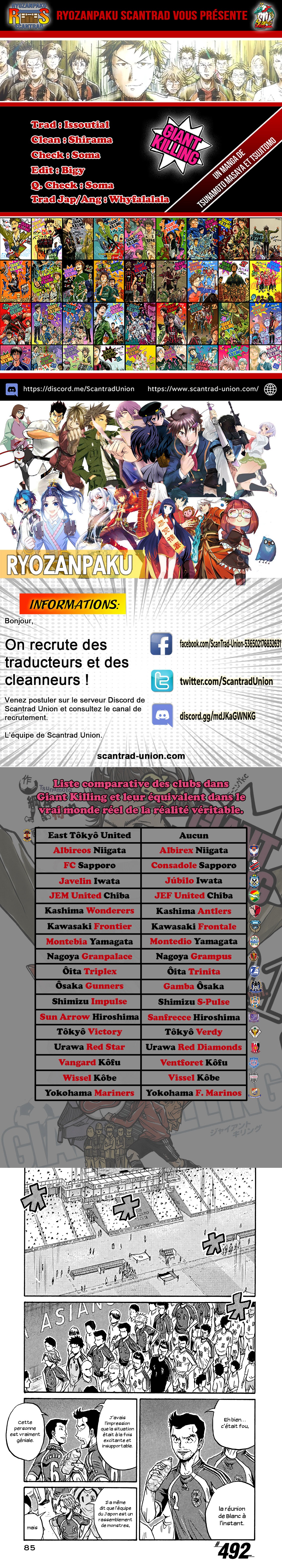 Read Giant Killing FRANCAIS Manga Online