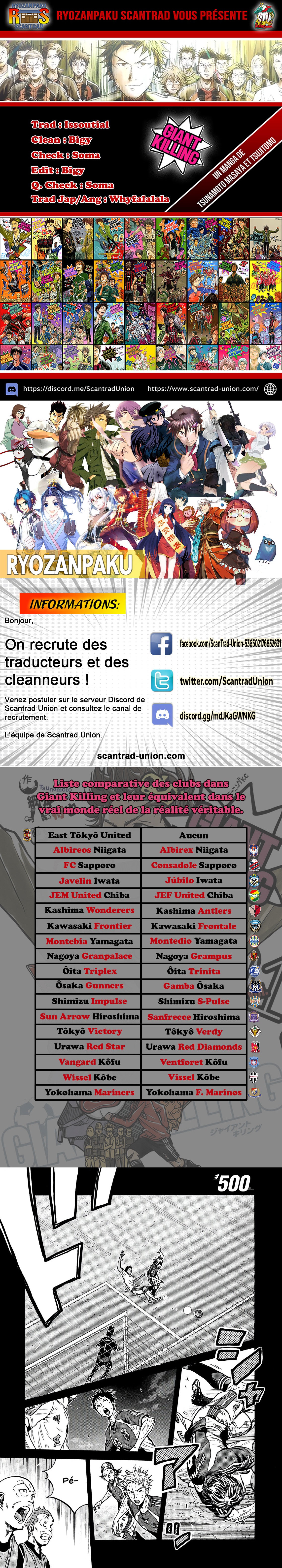 Read Giant Killing FRANCAIS Manga Online